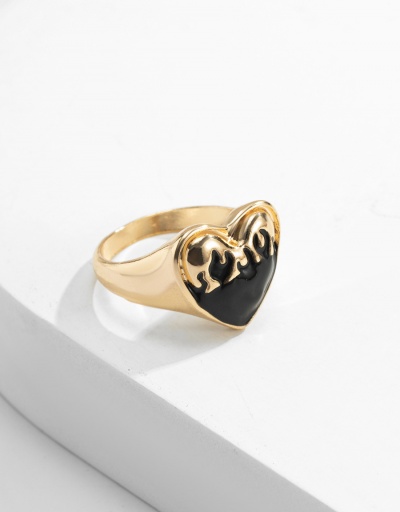 Replica Simple Heart Shape Drop Oil Geometry Ring #794774 $4.99 USD for Wholesale