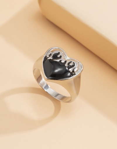 Replica Simple Heart Shape Drop Oil Geometry Ring #794774 $4.99 USD for Wholesale