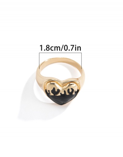 Replica Simple Heart Shape Drop Oil Geometry Ring #794774 $4.99 USD for Wholesale