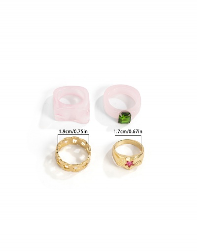 Replica Vintage National Style Geometry Ring Set #794776 $6.21 USD for Wholesale