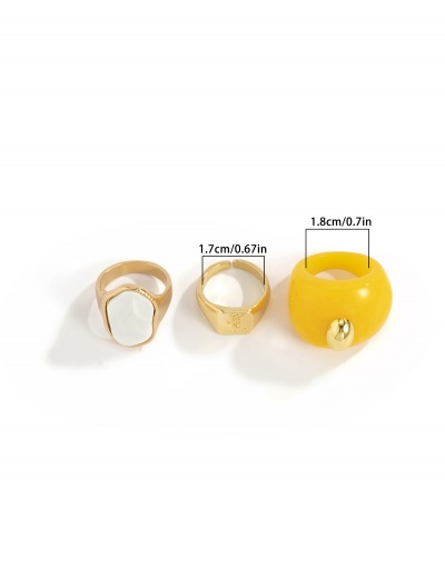 Replica Vintage Simple CCB America Style Fashion Rings Set #794778 $5.75 USD for Wholesale