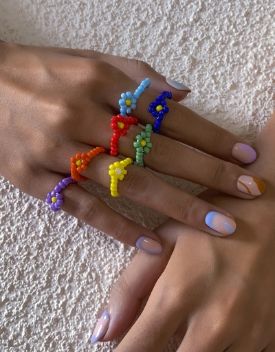 Replica Easy Match Colorful Beads Weave Ring Set #794781 $5.59 USD for Wholesale