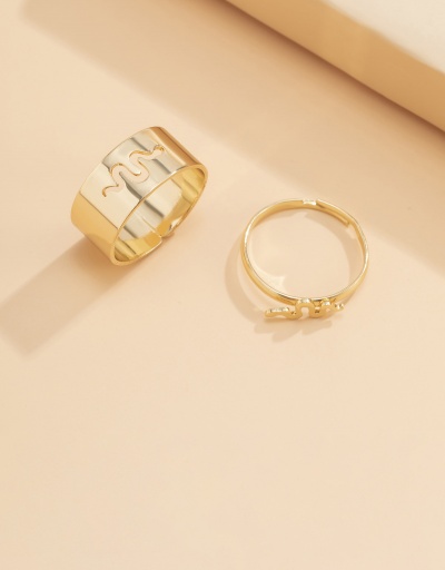 Replica Geometry Solid Hollow Out Snake Ring Set #794785 $4.34 USD for Wholesale