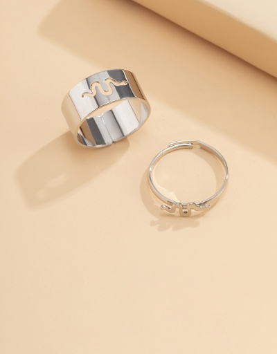 Replica Geometry Solid Hollow Out Snake Ring Set #794785 $4.34 USD for Wholesale