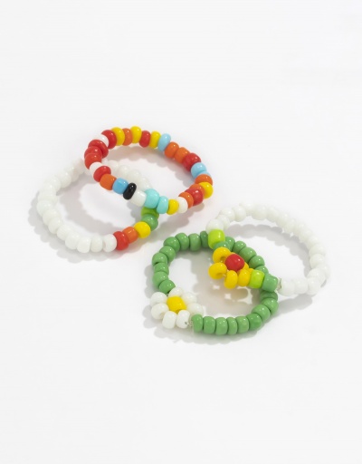 Replica Simple Colorful Beaded Easy Match Ring Set #794795 $5.18 USD for Wholesale