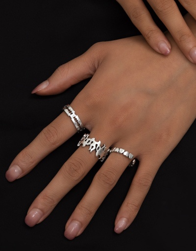 Replica Hip Hop Heart Hollow Out Ring Sets For Women #794798 $4.95 USD for Wholesale