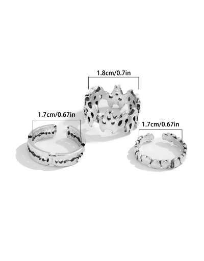 Replica Hip Hop Heart Hollow Out Ring Sets For Women #794798 $4.95 USD for Wholesale