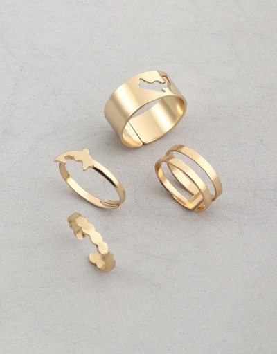 Replica Latest Style Geometry Fashion Rings Set For Women #794803 $4.95 USD for Wholesale