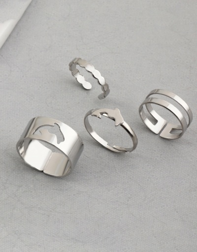 Replica Latest Style Geometry Fashion Rings Set For Women #794803 $4.95 USD for Wholesale