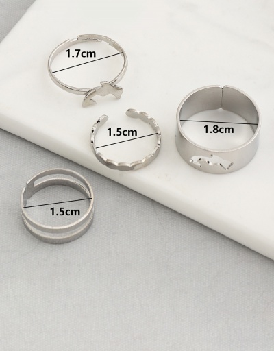 Replica Latest Style Geometry Fashion Rings Set For Women #794803 $4.95 USD for Wholesale