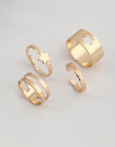 Replica Punk Style Personality Fashion Geometry Rings Set #794804 $4.95 USD for Wholesale