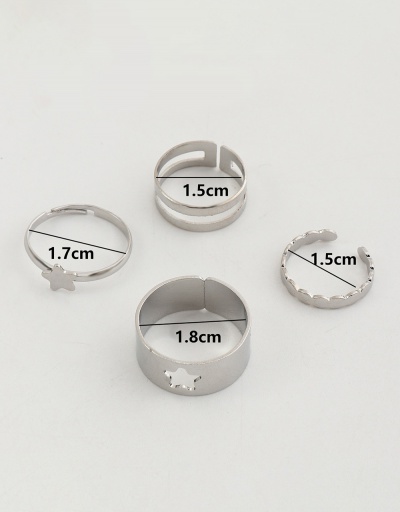 Replica Punk Style Personality Fashion Geometry Rings Set #794804 $4.95 USD for Wholesale