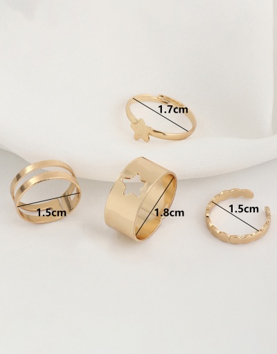 Replica Punk Style Personality Fashion Geometry Rings Set #794804 $4.95 USD for Wholesale