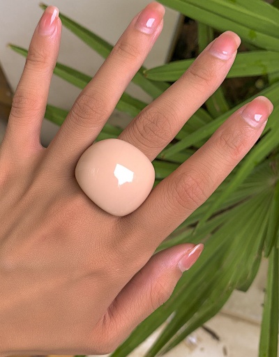 Replica Cute Arc Solid Macaron Color Ring For Women #794808 $4.13 USD for Wholesale