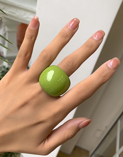 Replica Cute Arc Solid Macaron Color Ring For Women #794808 $4.13 USD for Wholesale