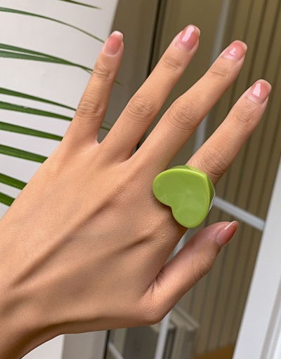 Replica Funny Solid Transparent Heart Shape Simple Ring #794810 $4.23 USD for Wholesale