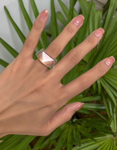 Geometry Diamond Solid Simple Acrylic Rings #794811 $4.08 USD, Wholesale Fashion Ring