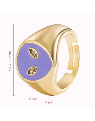 Replica Personality Fashion Inlay Zircon Geometry Rings #794816 $8.00 USD for Wholesale