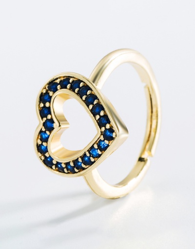 Replica Fashion Stylish Full Rhinestone Heart Shape Rings #794821 $7.43 USD for Wholesale