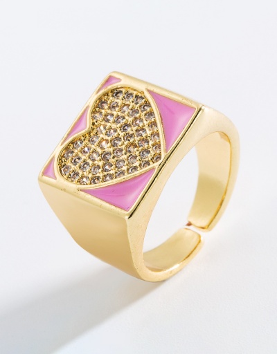 Replica Heart Shape Full Rhinestone Vintage Ring Unisex #794823 $8.30 USD for Wholesale