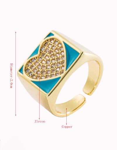 Replica Heart Shape Full Rhinestone Vintage Ring Unisex #794823 $8.30 USD for Wholesale