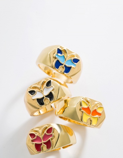 Butterfly Drop Oil Design Fashion Unisex Ring #794824 $7.50 USD, Wholesale Fashion Ring