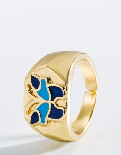 Replica Butterfly Drop Oil Design Fashion Unisex Ring #794824 $7.50 USD for Wholesale