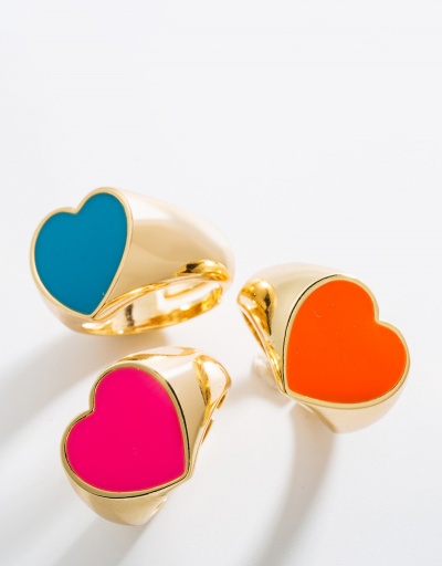 Personality Drop Oil Heart Stylish Rings Accessories #794825 $8.68 USD, Wholesale Fashion Ring