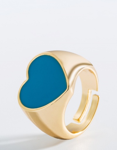 Replica Personality Drop Oil Heart Stylish Rings Accessories #794825 $8.68 USD for Wholesale