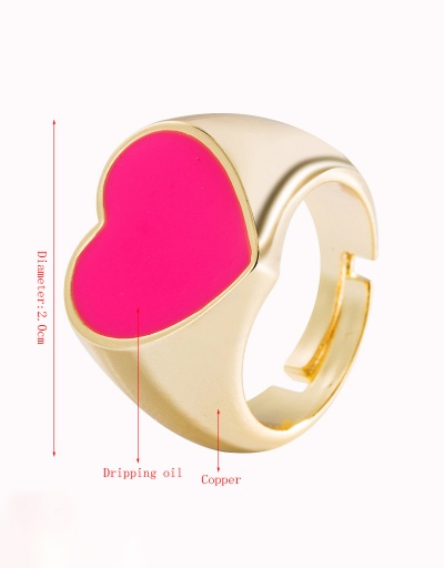 Replica Personality Drop Oil Heart Stylish Rings Accessories #794825 $8.68 USD for Wholesale