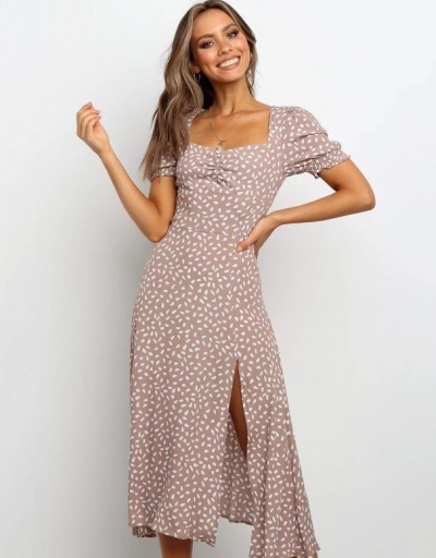 Replica Casual U Neck Print Short Sleeve Maxi Dress Short Sleeve U Neck #794832 $24.21 USD for Wholesale