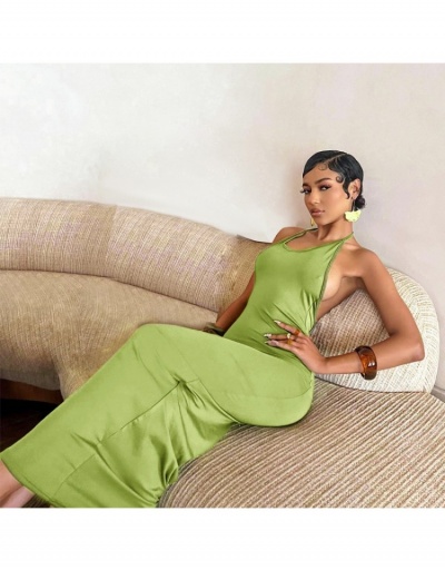 Halter Backless Solid Maxi Dresses Sleeveless Halter #794855 $16.24 USD, Wholesale Fashion Maxi Dresses