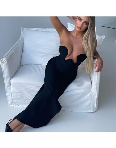 Replica  Sexy Party Low Cut Slim Slit Maxi Dress Sleeveless Boat Neck #794862 $22.11 USD for Wholesale