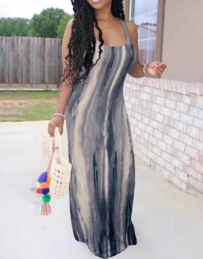 Summer Tie Dye Sleeveless Loose Maxi Dress Sleeveless U Neck #794905 $18.98 USD, Wholesale Fashion Maxi Dresses