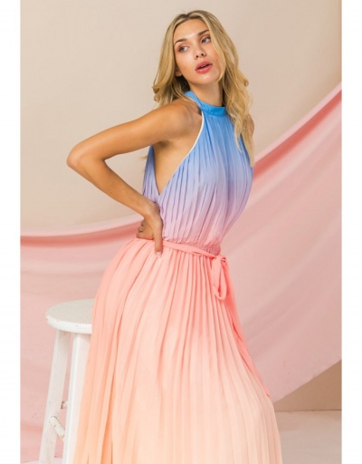 Replica  Gradient Color Evening Backless Maxi Dress Sleeveless Halter #794926 $39.00 USD for Wholesale