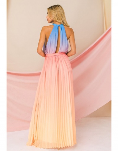 Replica  Gradient Color Evening Backless Maxi Dress Sleeveless Halter #794926 $39.00 USD for Wholesale