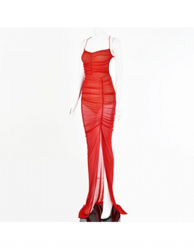 Replica  Sexy See Through Backless Slit Maxi Dress Sleeveless Boat Neck #794927 $23.98 USD for Wholesale