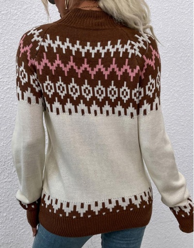 Replica High Neck Loose Casual Knitted Pullover Sweater Long Sleeve Turtle/High Neck #794932 $29.87 USD for Wholesale