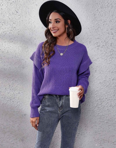 Casual Solid Plain Knitted Pullover Sweater Long Sleeve Crew Neck #794959 $26.89 USD, Wholesale Fashion Sweaters &amp; Cardigans