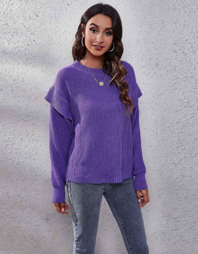 Replica Casual Solid Plain Knitted Pullover Sweater Long Sleeve Crew Neck #794959 $26.89 USD for Wholesale