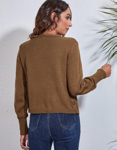 Replica Deep V Neck Autumn Solid Pullover Sweater Long Sleeve V Neck #794962 $24.25 USD for Wholesale