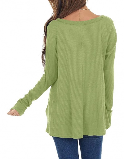 Replica Casual Autumn Versatile V Neck Solid Sweater Long Sleeve V Neck #794971 $20.61 USD for Wholesale