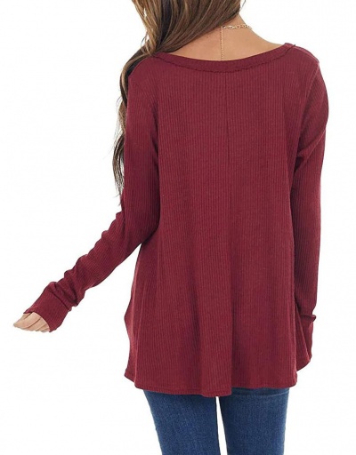 Replica Casual Autumn Versatile V Neck Solid Sweater Long Sleeve V Neck #794971 $20.61 USD for Wholesale