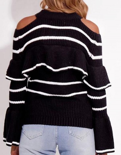 Replica Fashion Stretch Knitting Striped Pullover Sweater Long Sleeve Crew Neck #794976 $27.51 USD for Wholesale