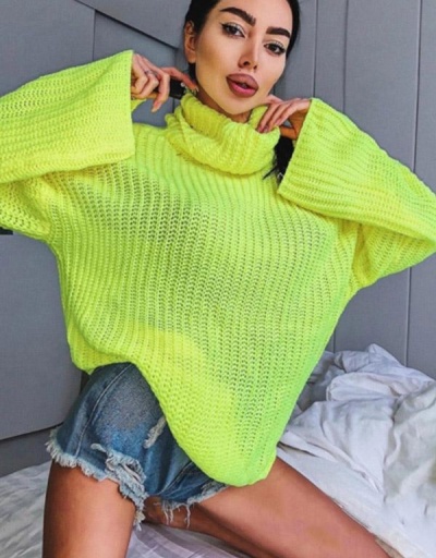 Replica Autumn Latest Style Backless Green Sweater Long Sleeve Turtle/High Neck #794980 $29.62 USD for Wholesale