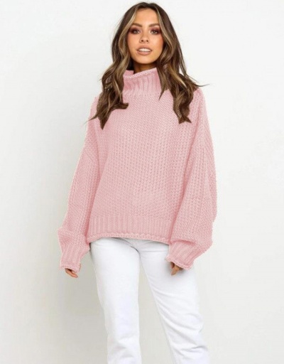 Replica Turtle Neck Solid Loose Knitting Pullover Sweater Long Sleeve Turtle/High Neck #794981 $25.40 USD for Wholesale