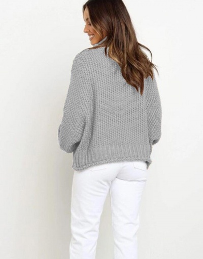 Replica Turtle Neck Solid Loose Knitting Pullover Sweater Long Sleeve Turtle/High Neck #794981 $25.40 USD for Wholesale