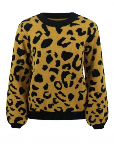 Replica New Crew Neck Leopard Long Sleeve Sweater Long Sleeve Crew Neck #794985 $24.90 USD for Wholesale