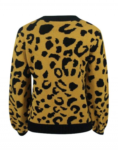 Replica New Crew Neck Leopard Long Sleeve Sweater Long Sleeve Crew Neck #794985 $24.90 USD for Wholesale