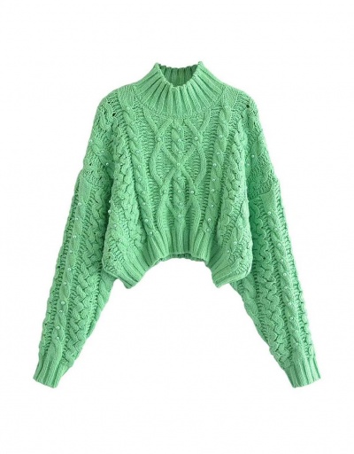 Fresh Green Long Sleeve Ladies Sweater Long Sleeve #794991 $49.01 USD, Wholesale Fashion Sweaters &amp; Cardigans